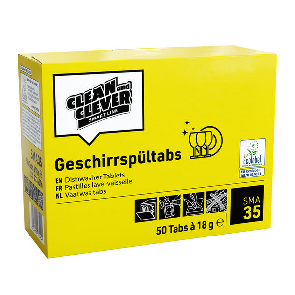 CLEAN and CLEVER Geschirrspültabs SMA 35 Pack à 5 Boxen