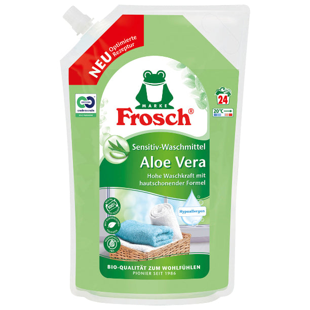 Hautfreundliches Waschmittel mit Aloe Vera für empfindliche Haut und Allergiker