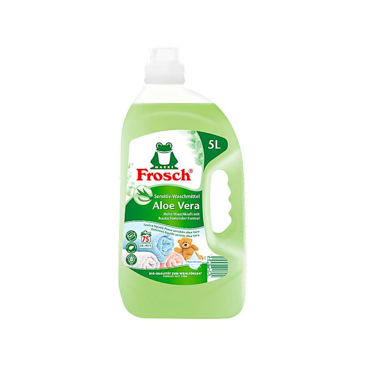 frosch aloe vera sensitiv Frosch Sensitive Flüssigwaschmittel Aloe Vera 75W 5000ml – Kitabedarf