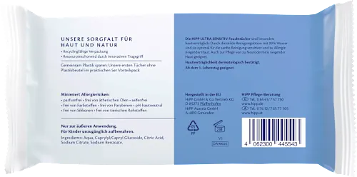 HiPP Babysanft Feuchttücher Ultra sensitiv 5x48 St., 240 St
