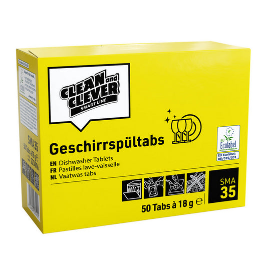 CLEAN and CLEVER Geschirrspültabs SMA 35 Pack à 5 Boxen