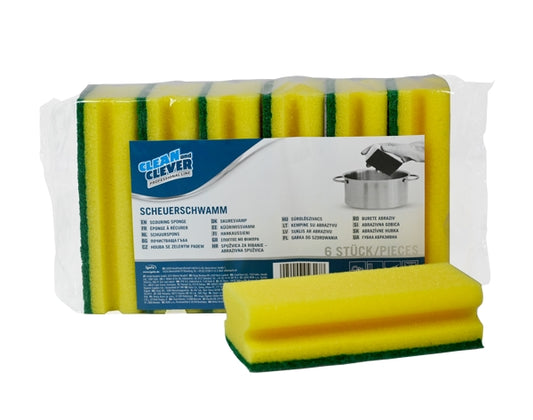 CLEAN and CLEVER Scheuerschwamm PRO 60 1 Pack à 6 Stk.