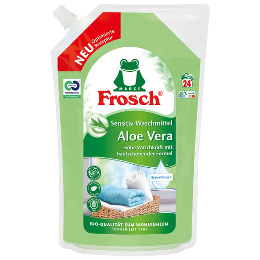 Hautfreundliches Waschmittel mit Aloe Vera für empfindliche Haut und Allergiker