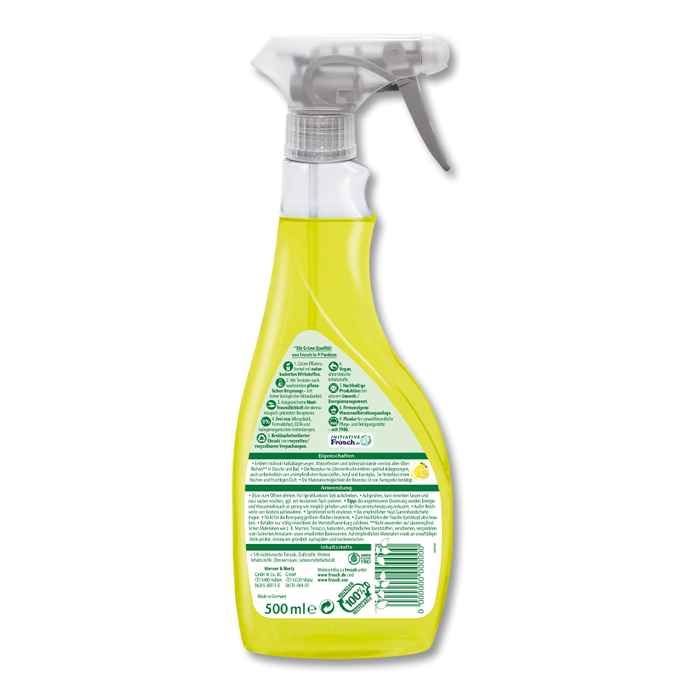 Natürlicher Badreiniger mit Zitrusduft, ideal für die gründliche Reinigung von Dusche und Bad