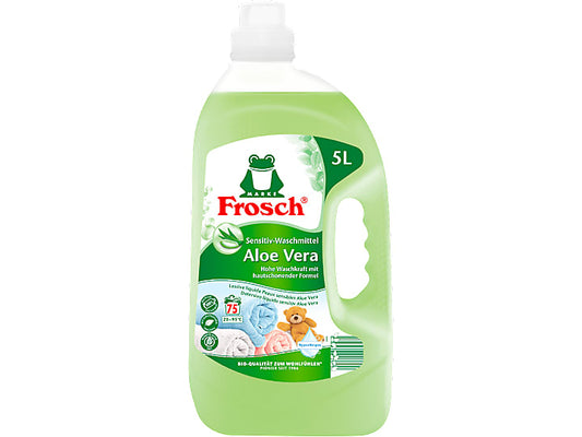 Flasche Frosch Sensitive Flüssigwaschmittel mit Aloe Vera – für 75 Waschgänge, hautschonend und sensitiv